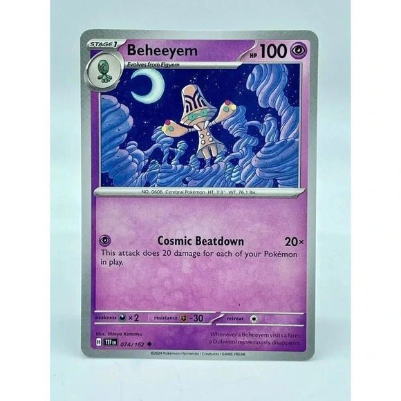 Beheeyem 074/162 Temporal Forces Non Holo Pokemon TCG Mint Unplayed - Picture 1 of 6